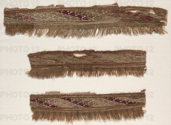 Three Border Fragments, c. 1100-1400. Creator: Unknown.