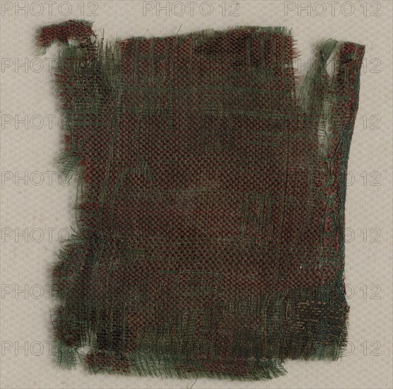 Three Fragments of Italian Gothic Silk, 1300s. Creator: Unknown.