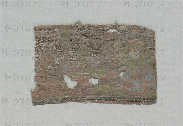 Three Fragments of Italian Gothic Silk, 1350-1399. Creator: Unknown.