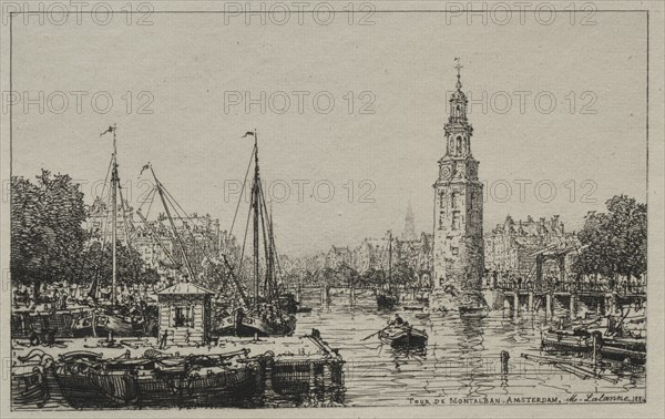 Tour de Montelban, Amsterdam, 1884. Creator: Maxime Lalanne (French, 1827-1886).