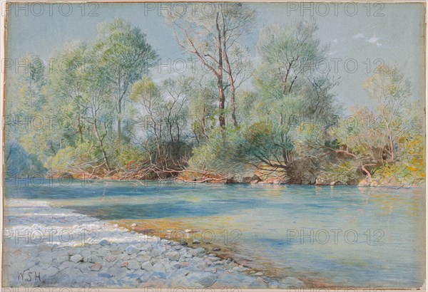 Traunstein River on the Road to Empfig, Bavaria, about 1893-96. Creator: William Stanley Haseltine (American, 1835-1900).