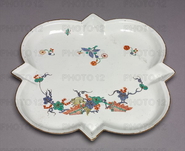 Tray, c. 1730. Creator: Chantilly Porcelain Factory (French).