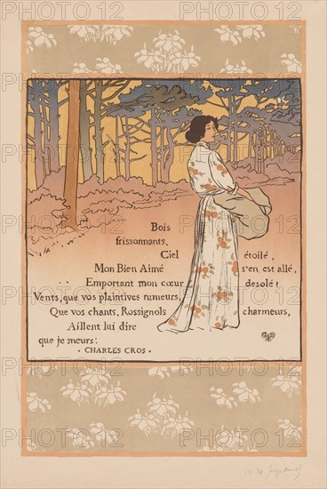 Trembling Woods, 1893. Creator: Georges Auriol (French, 1863-1938); L'Estampe originale, Album II.