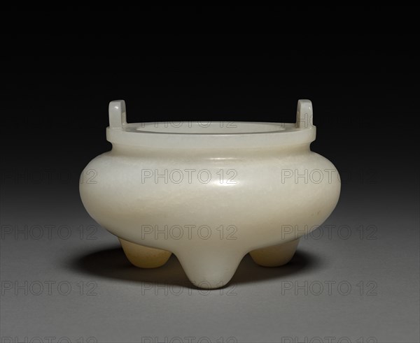 Tripod Incense Burner, Ding Shape, 1644-1911. Creator: Unknown.