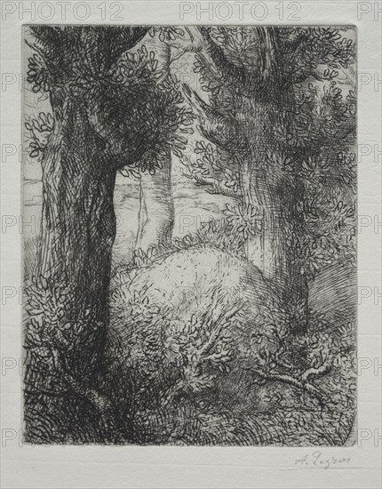 Tumulus gaulois. Creator: Alphonse Legros (French, 1837-1911).