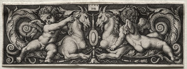 Two Genii, 1544. Creator: Hans Sebald Beham (German, 1500-1550).