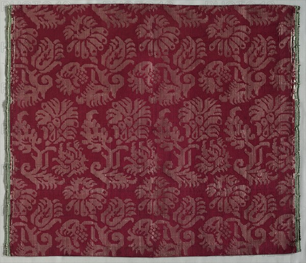 Two Lengths of Silk Damask, 1600s. Creator: Unknown.