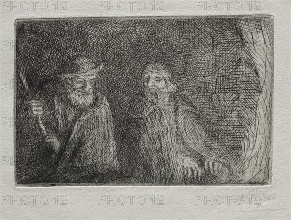 Two Shepherds (Les Deux Bergers). Creator: Alphonse Legros (French, 1837-1911).