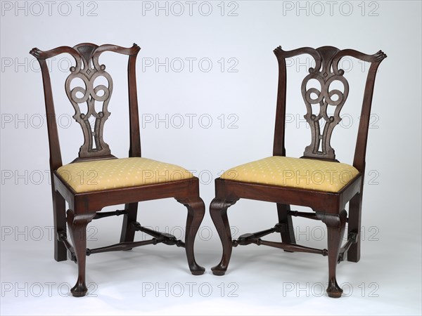 Two Side Chairs, c. 1775-1790. Creator: John Townsend (American, 1732-1809).