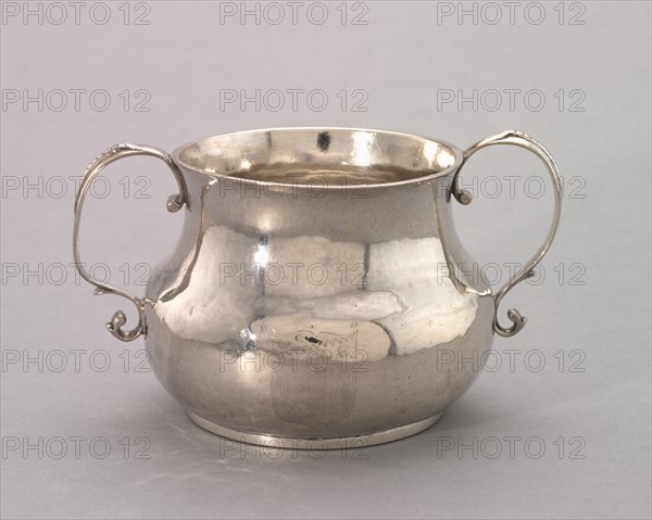 Two-Handled Cup, c. 1720. Creator: George Hanners (American, c. 1696-1740).