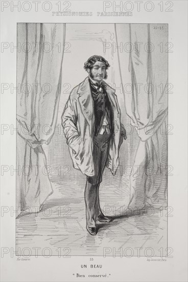Un Beau. Creator: Paul Gavarni (French, 1804-1866).