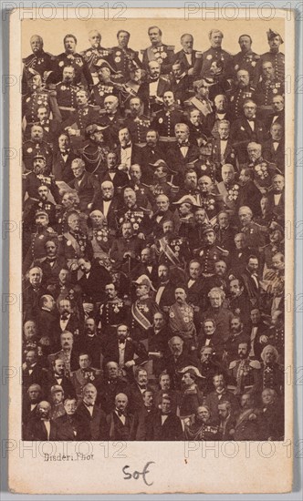 Untitled (French Military Heroes and Political Leaders), mid-1860s. Creator: André Adolphe-Eugène Disdéri (French, 1819-1889).