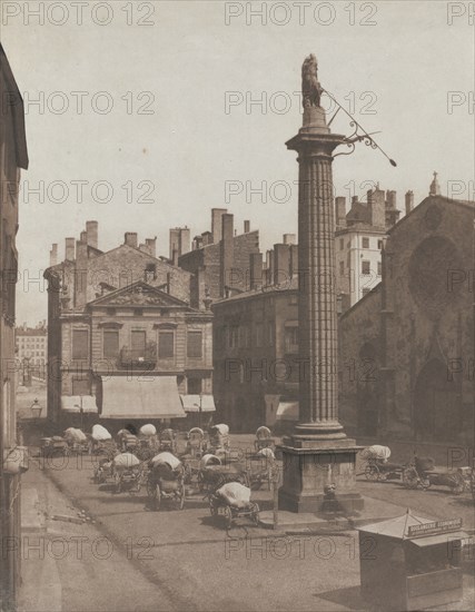 Untitled (Place des Cordeliers), c. 1852-1853. Creator: Louis-Antoine Froissart (French, 1815-1860).