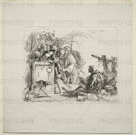 Various Caprices: Death Giving Audience, 1785. Creator: Giovanni Battista Tiepolo (Italian, 1696-1770).