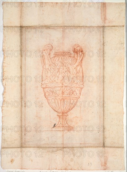 Vase Design for Suite of Vases: Plate 27, 1746. Creator: Jacques François Saly (French, 1717-1776).