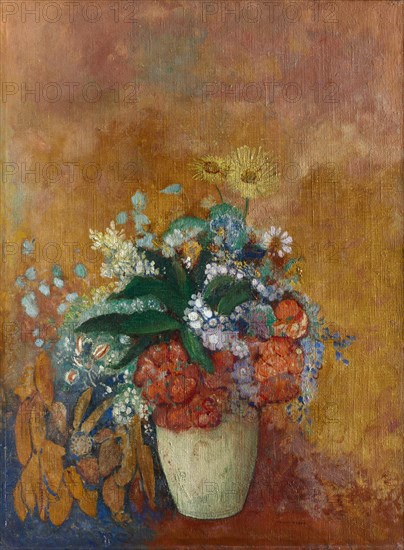 Vase of Flowers, c. 1905. Creator: Odilon Redon (French, 1840-1916).