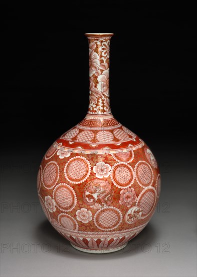 Vase: Kutani Ware, 19th century. Creator: Unknown.