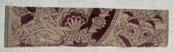 Velvet Fragment, 1400s. Creator: Unknown.