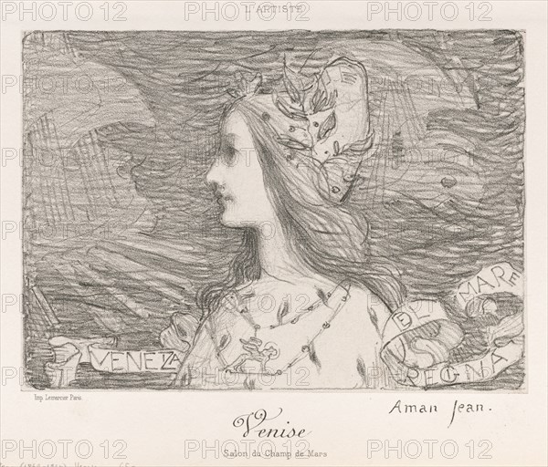 Venice , 1892. Creator: Edmond François Aman-Jean (French, 1858-1936); Lemercier.