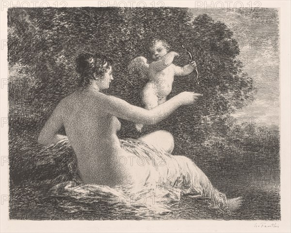 Venus and Cupid, 1896. Creator: Henri Fantin-Latour (French, 1836-1904).