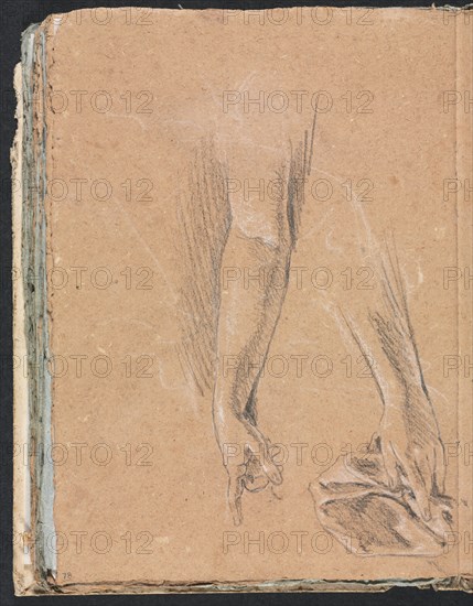 Verona Sketchbook: Arms and hands with drapery (page 78), 1760. Creator: Francesco Lorenzi (Italian, 1723-1787).