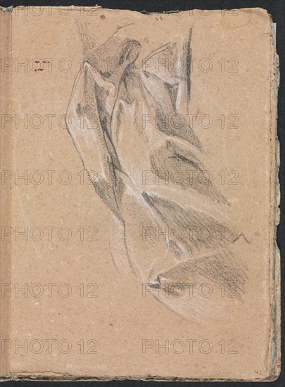 Verona Sketchbook: Drapery study (page 43), 1760. Creator: Francesco Lorenzi (Italian, 1723-1787).