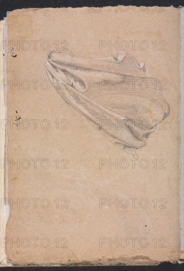 Verona Sketchbook: Drapery study (page 6), 1760. Creator: Francesco Lorenzi (Italian, 1723-1787).
