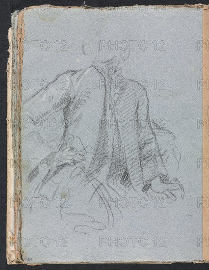 Verona Sketchbook: Gentleman (page 54), 1760. Creator: Francesco Lorenzi (Italian, 1723-1787).
