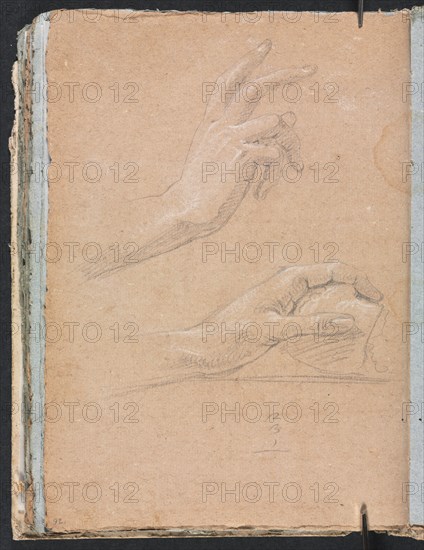 Verona Sketchbook: Hands (page 92), 1760. Creator: Francesco Lorenzi (Italian, 1723-1787).