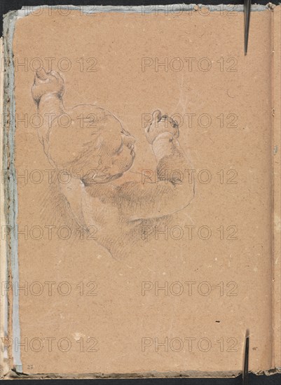 Verona Sketchbook: Putto (page 22), 1760. Creator: Francesco Lorenzi (Italian, 1723-1787).