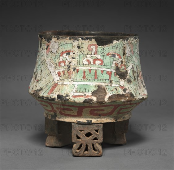 Vessel with Butterfly Headdress, 1-550. Creator: Unknown.