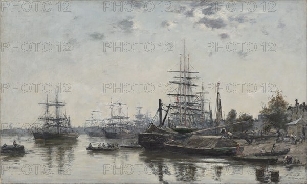 View of Bordeaux, from the Quai des Chartrons, 1874. Creator: Eugène Boudin (French, 1824-1898).