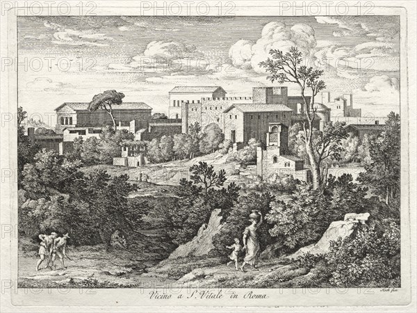 View of San Vitale, Rome, c. 1810. Creator: Joseph Anton Koch (Austrian, 1768-1839).