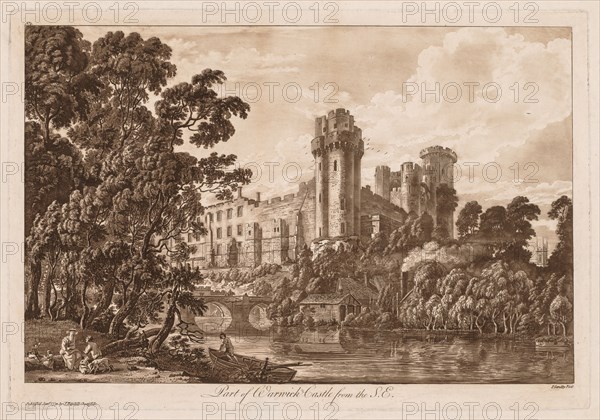 Views of Warwick Castle: Part of Warwick Castle from the South East, 1776. Creator: Paul Sandby (British, 1731-1809).