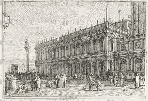 Views: The Library, Venice, 1735-1746. Creator: Antonio Canaletto (Italian, 1697-1768).