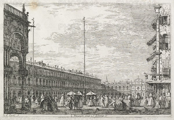 Views: The Procurator's Palace and the Church of St. Géminien, Venice, 1735-1746. Creator: Antonio Canaletto (Italian, 1697-1768).