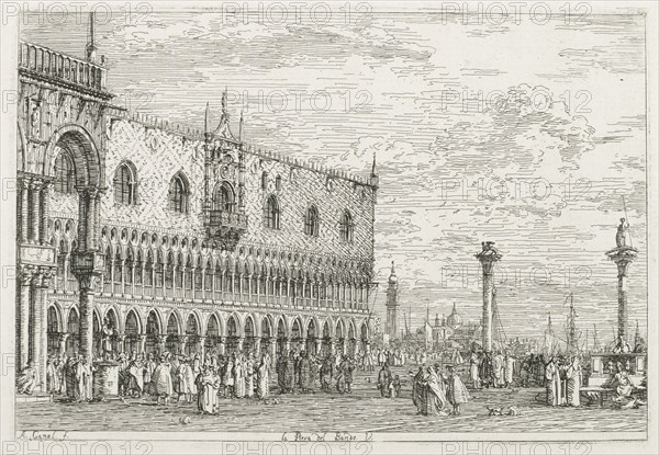 Views: The Stone of Proclamation at Venice, 1735-1746. Creator: Antonio Canaletto (Italian, 1697-1768).