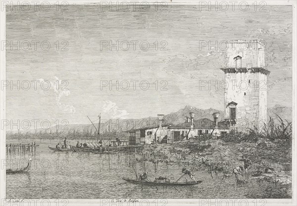 Views: The Tower of Malghera, 1735-1746. Creator: Antonio Canaletto (Italian, 1697-1768).