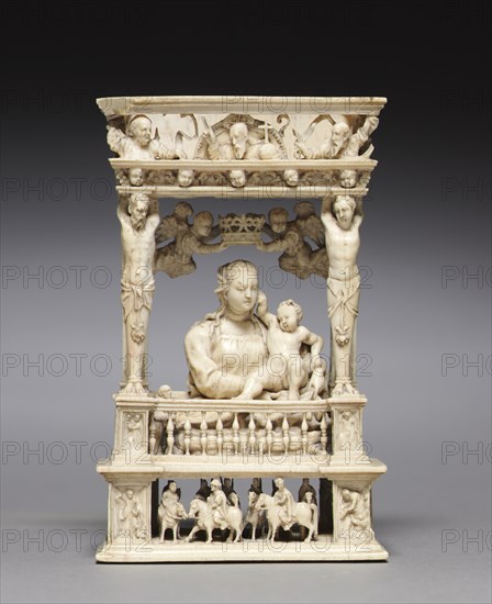 Virgin and Child in an Architectural Frame, c. 1530-1540. Creator: Jan Gossaert (Flemish, c1475/78-1532), style of.