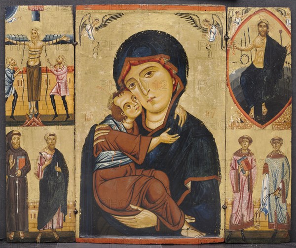 Virgin and Child with Saints, c. 1230s. Creator: Berlinghiero (Italian, bef 1242).