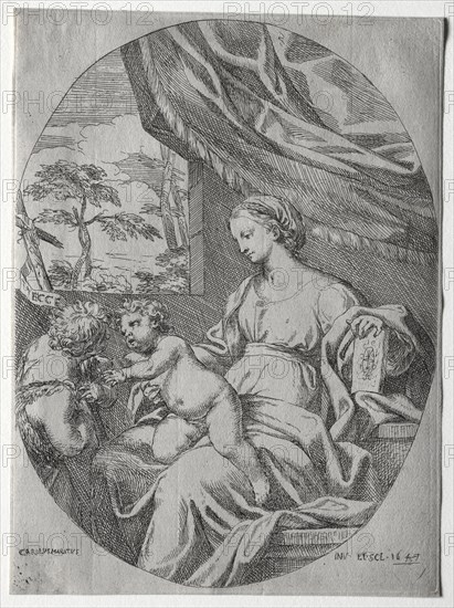 Virgin and Child with the Infant St. John, 1647. Creator: Carlo Maratti (Italian, 1625-1713).