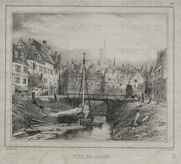 Vue de Caen, 1832. Creator: Eugène Isabey (French, 1803-1886).