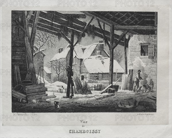 Vue de Chamboissy, 1820. Creator: Godefroy Engelmann (French, 1788-1839).