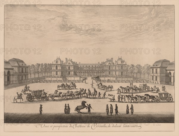 Vue et perspective du Château de Versailles, de dedans lanti-cour, 1664. Creator: Israël Silvestre (French, 1621-1691).