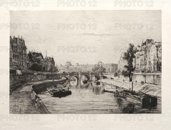 Vue prise du Pont S. Michel. Creator: Maxime Lalanne (French, 1827-1886).