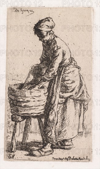 Washerwoman (Laveuse), 1850. Creator: Charles-Émile Jacque (French, 1813-1894).