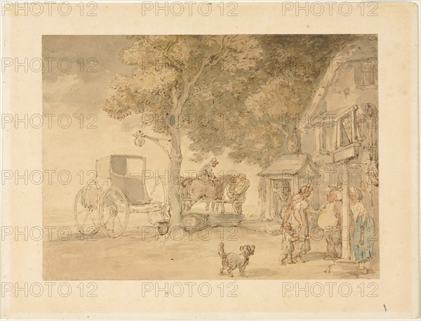 Watering Horses. Creator: Thomas Rowlandson (British, 1756-1827).