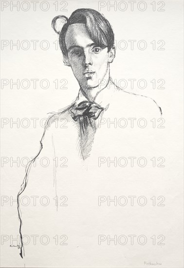 William Butler Yeats, 1898. Creator: William Rothenstein (British, 1872-1945).
