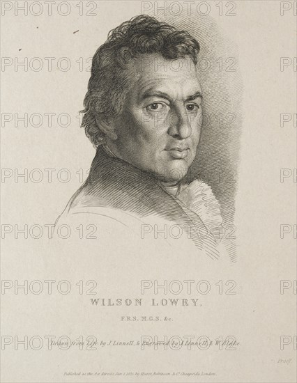 Wilson Lowry, 1825. Creator: William Blake (British, 1757-1827); John Linnell (British, 1792-1882), and.