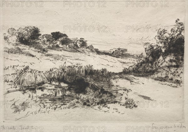 Windmill Hill, No. 1, 1877. Creator: Francis Seymour Haden (British, 1818-1910).